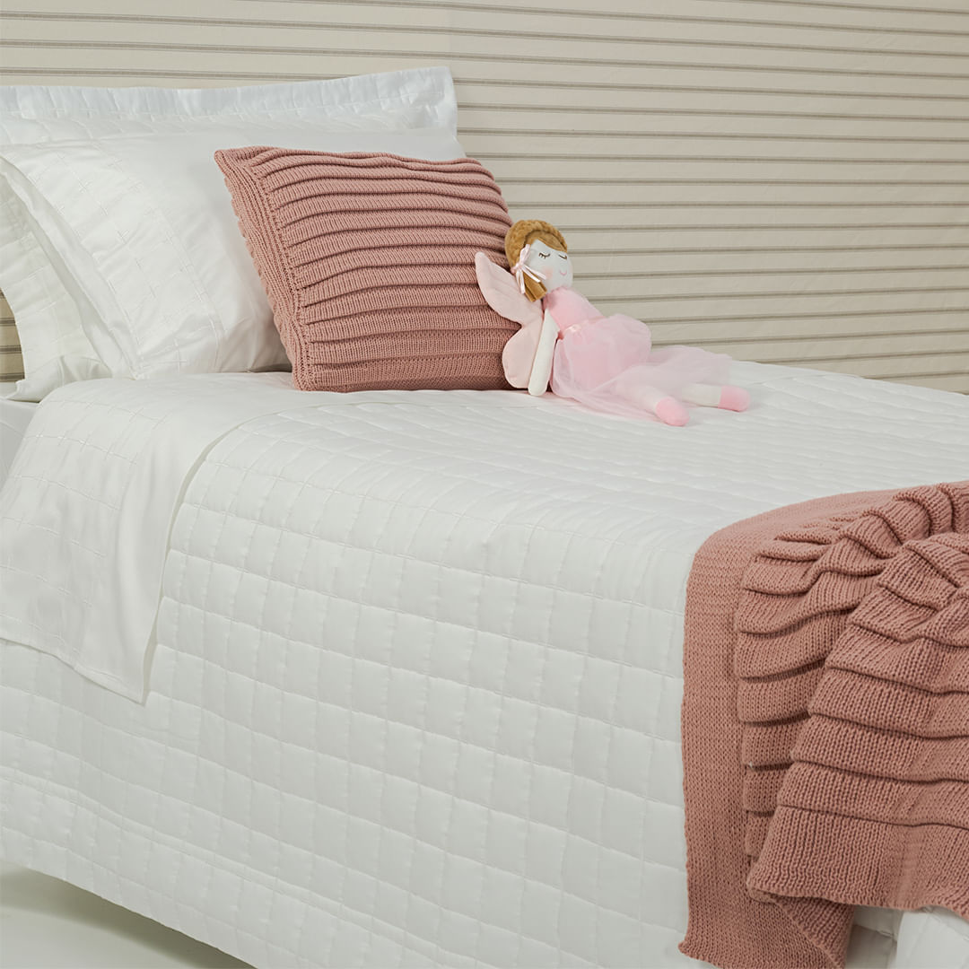 07 03 0343 Colcha  Quadrilage Branco Branco 002